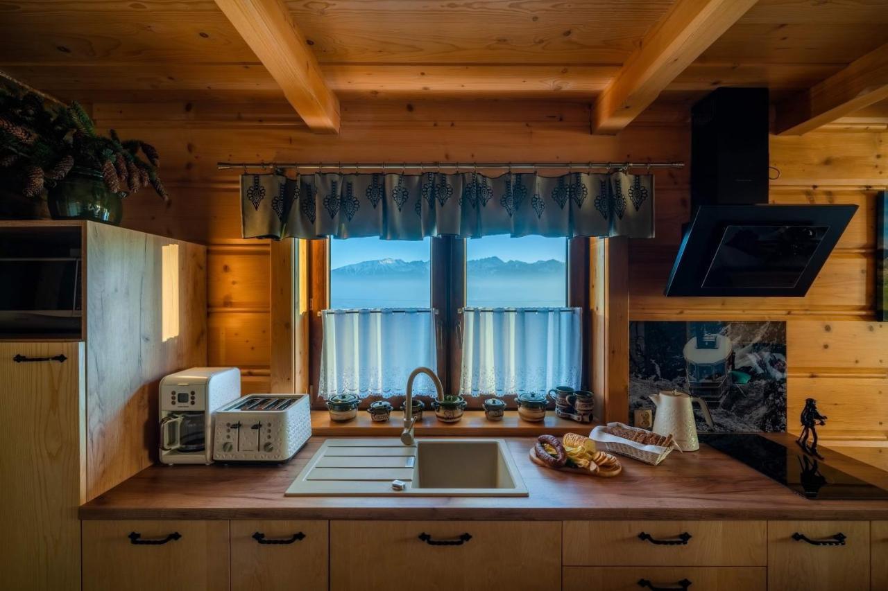 Domki Widokowe Wooden Luxury Chalet & Jacuzzi Zab Exterior photo